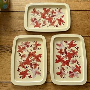 Max Factor Vintage Metal Vanity Trays 3 Pack set Made in England for Max Factor